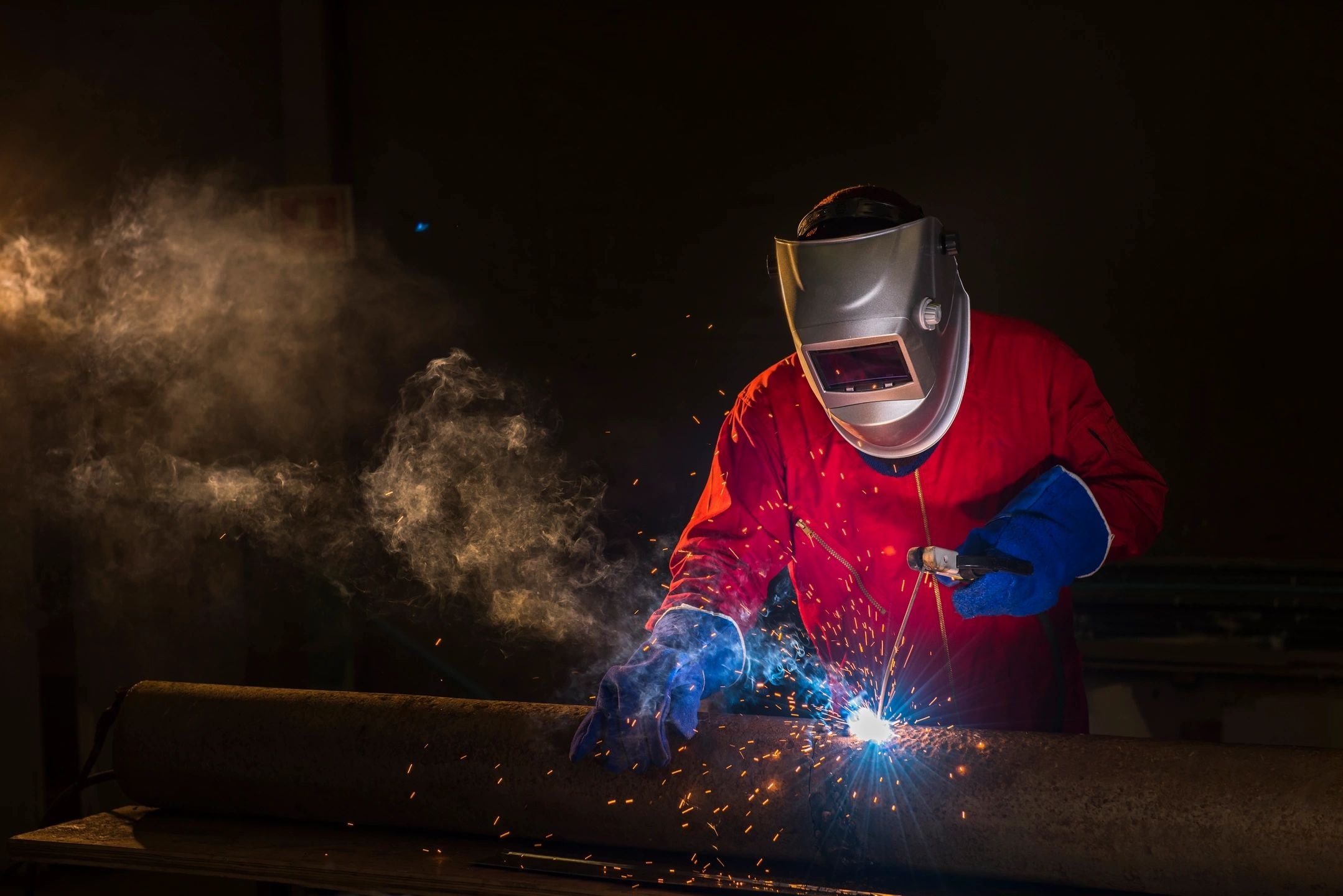 Welder at work — American Machine